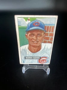 1951 Bowman Baseball # 318 Warren Hacker- Chicago Cubs - high number - Picture 1 of 2