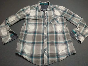 Epic Threads Shirt Boys XL Gray Plaid Rodeo Western Cowboy Roll Tab Long Sleeve  - Picture 1 of 8
