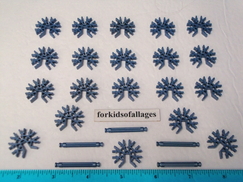 MICRO KNEX Metallic Blue Rods 7 Position Connectors 25 Bulk Mini Part/Pieces - Image 1 of 1