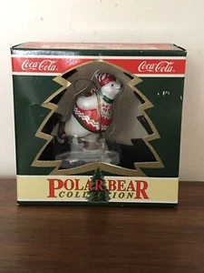 NEW Coca-Cola Polar Bear Christmas Ornament Ice Skating Bear KG Xmas Bottle - Picture 1 of 4