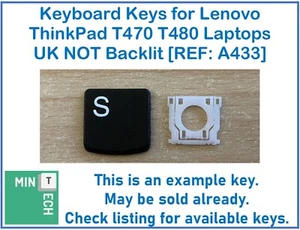 Tastatur Ersatz Tasten für Lenovo ThinkPad T470 T480 Laptops UK NICHT Hintergrundbeleuchtung - Bild 1 von 8
