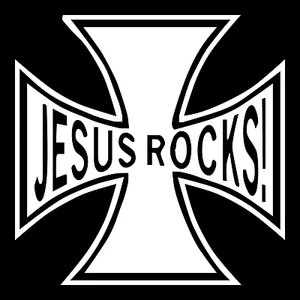 Calcomanía de vinilo Jesus Rocks Dios cristiano religioso para automóvil camión ventana computadora portátil. - Imagen 1 de 2