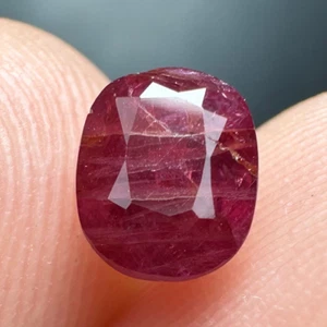 1.40 Carat Natural Red Ruby Cut Gemstone from Jegdalek Afghanistan - Picture 1 of 21