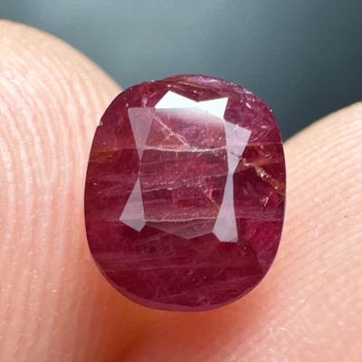 1.40 Carat Natural Red Ruby Cut Gemstone from Jegdalek Afghanistan - Image 1 of 4