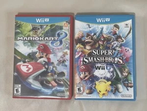 Mario Kart 8, Smash Bros Lot for Nintendo Wii U - Excellent Condition!!! - Picture 1 of 2