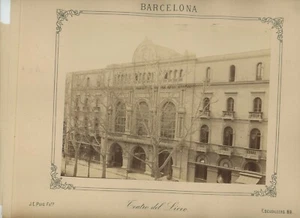 Vintage 10 x 12 Cabinet Photo Gran Teatre del Liceu Barcelona Spain - Picture 1 of 3
