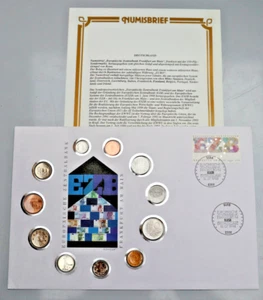 ALEMANIA 1996: BANCO CENTRAL EUROPEO FRANKFURT, 11 monedas, NUMISBRIEF, N2 - Imagen 1 de 3