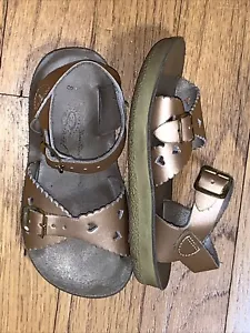 Sun San Sweetheart Rosegold Leder Salzwasser Sandalen Größe 8 - Bild 1 von 6