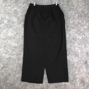 Briggs Skirt Womens 12 Black Solid Maxi Slit Career Business Long Vintage USA - Picture 1 of 12