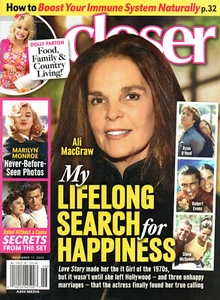 CLOSER Magazine November 11 2024 Ali MacGraw Dolly Parton Marilyn Monroe Voight - Bild 1 von 3