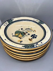 SET OF 5   NETAS MADE IN ITALY 10" SOUP BOWLS GRAPE PATTERN   SET OF 5 - Picture 1 of 12