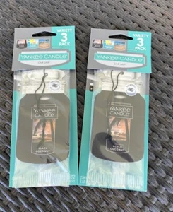 Two 3 Packs Yankee Candle Variety Pack Jar Car Air Fresheners - Picture 1 of 1