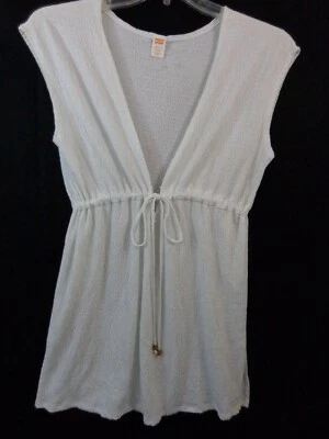 Encubrimiento de natación Tropical Escape para mujer L blanco manga corta Foto 1 de 4