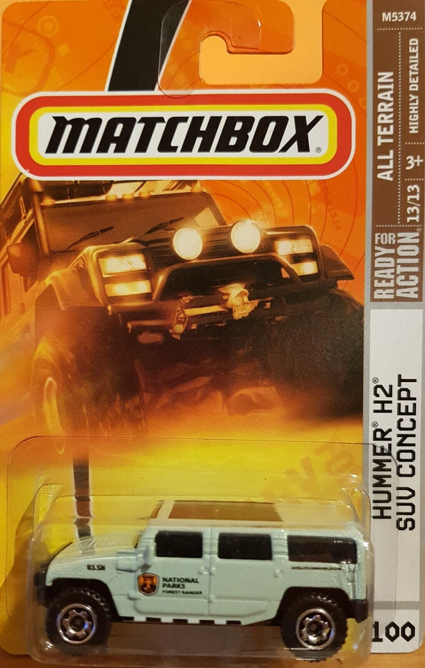 Matchbox Hummer H2 SUV Concept, National Parks Forest Ranger, Rare Mint Green - Image 1 of 1