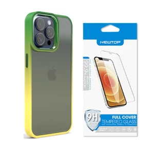 Cover per Apple iPhone 15 PRO MAX Duo Croma Giallo AM12 e Vetro Temperato Film - Foto 1 di 12