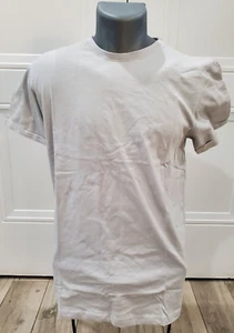 NEW BooHooMan Solid Grey Slim Fit Crew-Neck Short Sleeve T-Shirt for Men, Med - Picture 1 of 6