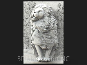 3D Model STL File for CNC Router Laser & 3D Printer Lion 1