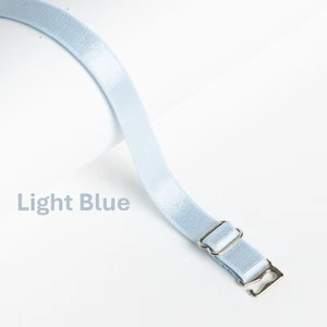 HELLBLAUE ERSATZ BH TRÄGER - VERSTELLBAR - 1 CM BREIT - 2 PAAR - Bild 1 von 3