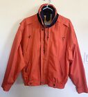 Vtg 90s Lifes Adventures Dash Jacket Windbreaker Coat Hidden Hood Orange Men M