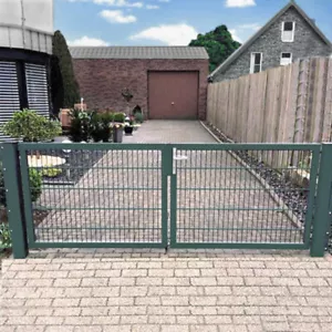 Einfahrtstor 200cm x 123cm 2-flügelig Grün Tor Hoftor Doppeltor Gartentor NEU - Bild 1 von 2