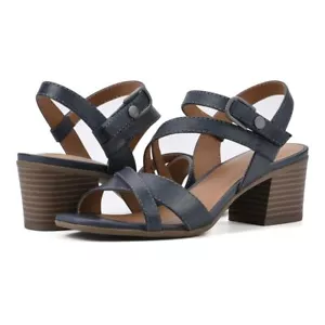 NIB WHITE MOUNTAIN Let Go Block Heel Sandal Blue Size 7.5 - Picture 1 of 7