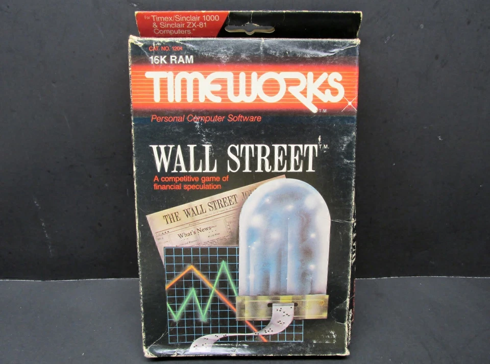 Wall Street, Timex Sinclair & Sinclair ZX-81, Timeworks '83, CIB, Never Used - Image 1 of 4