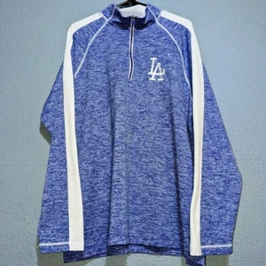 Dodgers Jacket Men's XXL MLB Blue 1/4 Zip Up Los Angeles Dodgers LA - Picture 1 of 11
