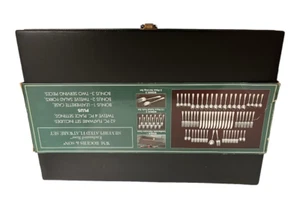 Vintage WM Rogers & Son Besteck versilbert 62 Teile Verzauberte Rose Set nie benutzt. - Bild 1 von 6