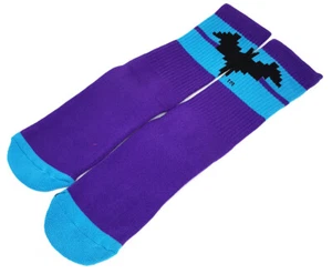 New Funko DC Comics 8-Bit Batman Purple & Blue Adult Crew Socks - Picture 1 of 4