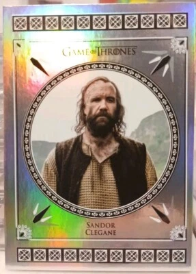 Tarjeta Base Paralela Juego de Tronos Leyendas del Reino Ópalo #/25 Sandor Clegane Foto 1 de 2