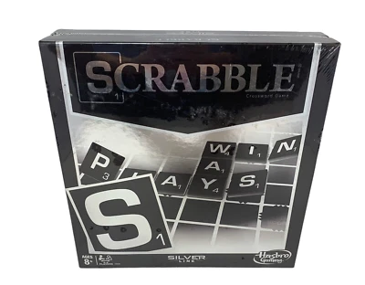 Hasbro Scrabble Silver Line Edition Family Board Game 2016yr New with shelf wear - Image 1 of 4