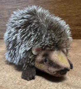 RAR! Deutscher Steiff Mohair Joggi Igel Messing Knopf Brustanhänger 4" Mid Century - Bild 1 von 7