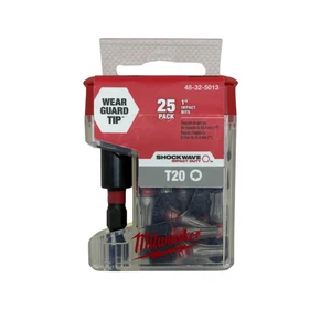 Milwaukee 48-32-5013 Impact Duty 1" T20 Bit Tic Tac con Soporte de Broca 25PK - NUEVO - Imagen 1 de 4