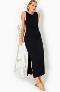 NWT $158 Sz Small Lilly Pulitzer Bryson Maxi Black Cocktail Party Beach Dress - Picture 1 of 10