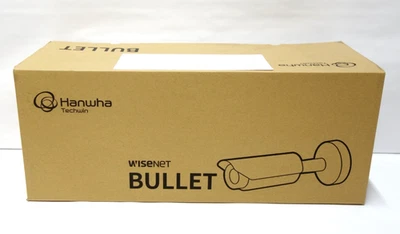 New Hanwha Vision TechWin XNO-9082R 8MP 4K PoE Network IP IR Gray Bullet Camera - Image 1 of 4