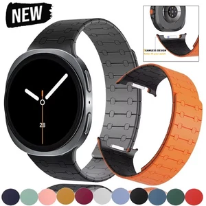 For Samsung Galaxy Watch 8 40/44mm / 8 Classic 46mm Magnetic Silicone Band Strap - Picture 1 of 43