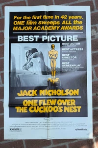 1975 One Flew Over The Cuckoo's Nest Original One Sheet Academy Award Poster - Picture 1 of 6
