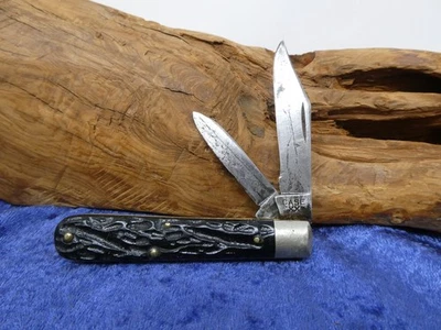 VTG 1940-64 CASE XX 6202 1/2 BAREHEAD JACK W/ ROUGH BLACK BONE SCALES - Image 1 of 4