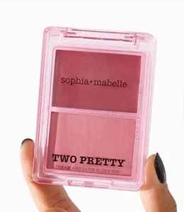 Sophia + Mabelle Two Pretty Blush Duo In Tanned & Tipsy 0.21oz BNIB - Picture 1 of 3