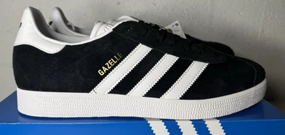 adidas Originals Gazelle Black White Gold BB5476 Men Size 8-13 Brand New Trainer - Image 1 of 4