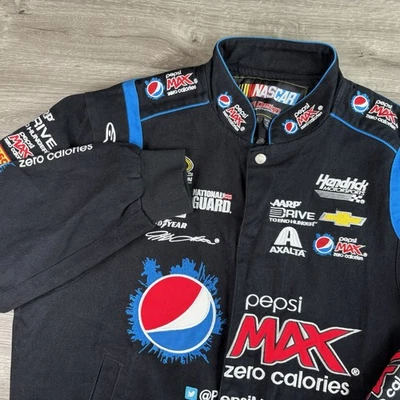 Jaqueta NASCAR Jeff Gordon Pepsi Max JH Design Grande Preta Corrida Bombardeiro Chevy - Imagem 1 de 4