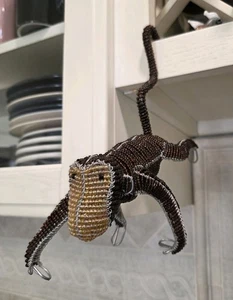 Beaded Metal Wire Art Monkey Sculpture~So FUN!!! - Picture 1 of 8