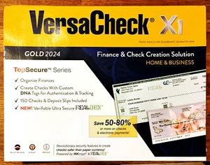 VersaCheck X1 Gold 2024 Finance & Check Creation Software Top Secure 150 Checks - Afbeelding 1 van 5