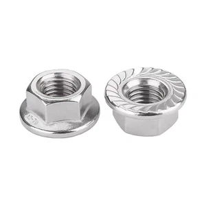 M3 M4 M5 M6 M8 M10 M12 M16 FLANGED NUTS SERRATED FLANGE STAINLESS STEEL METRIC - Picture 1 of 1