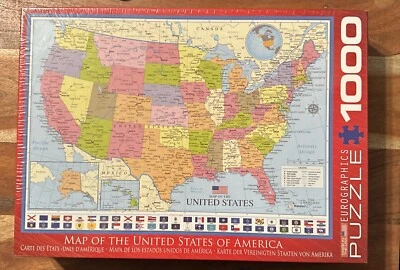 EuroGraphics Jigsaw Puzzle Map of  The United States (1000 Piece) - Image 1 of 3