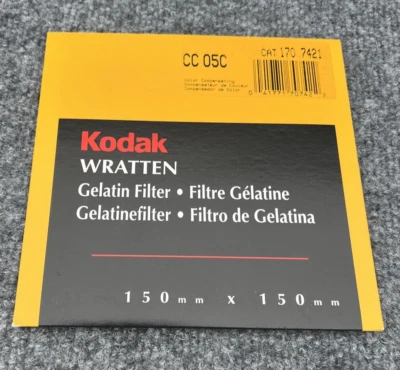 Kodak 170 7421 Wratten Filter 150MM 6" SQ Gel Filter CC05C Color Comp New - Image 1 of 4