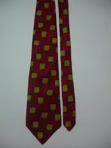 ROBERT TALBOTT STUDIO Men's Designer Executive 100% Silk Neck Tie Red Pattern - Picture 1 of 4
