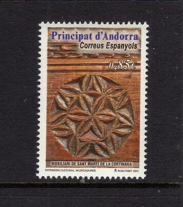 Española Andorra 2012 Talla en Madera Iglesia San Marta de La Cortinada Centavo 12 Estampillada sin montar o nunca montada - Imagen 1 de 1