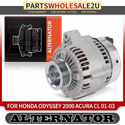New Alternator for Honda Odyssey 2000 Acura CL TL 105A 12V CW 6-Groove Pulley - Image 1 of 4
