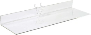 Set 12 Ripiani Acrilici 1/4" Pegboard 12” x 4” Larghi Scaffale Trasparente Espositore Scarpe - Foto 1 di 2